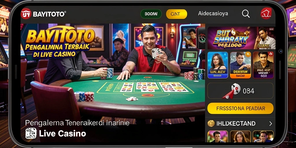 Tampilan menarik gameplay Live Casino di BAYITOTO.