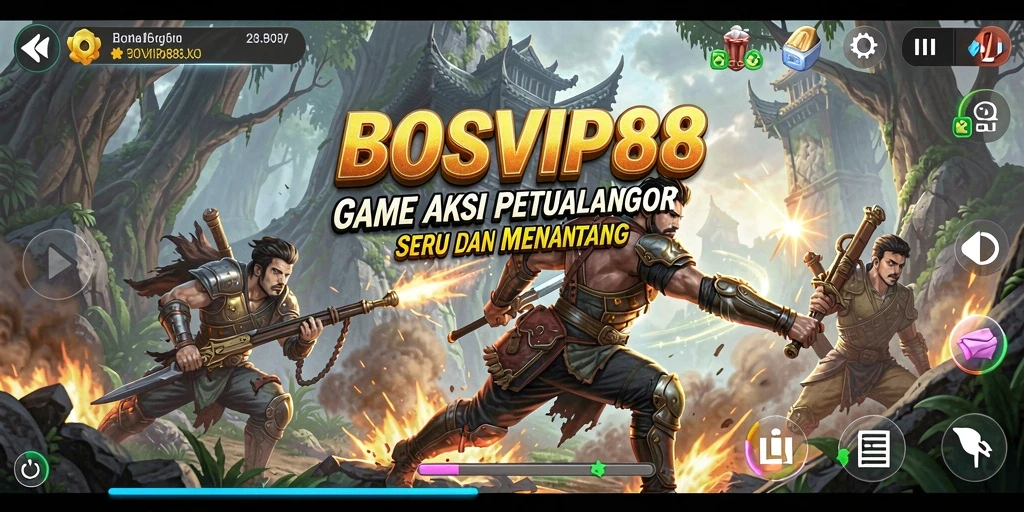 Tangkapan layar menunjukkan aksi mendebarkan dalam gameplay BOSVIP88.