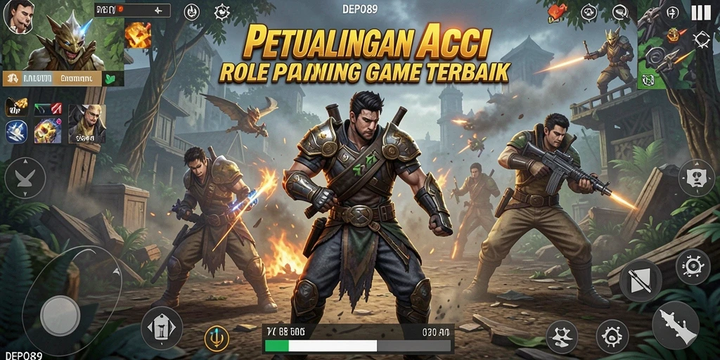 Gambaran aksi seru dalam gameplay ARPG DEPO89.