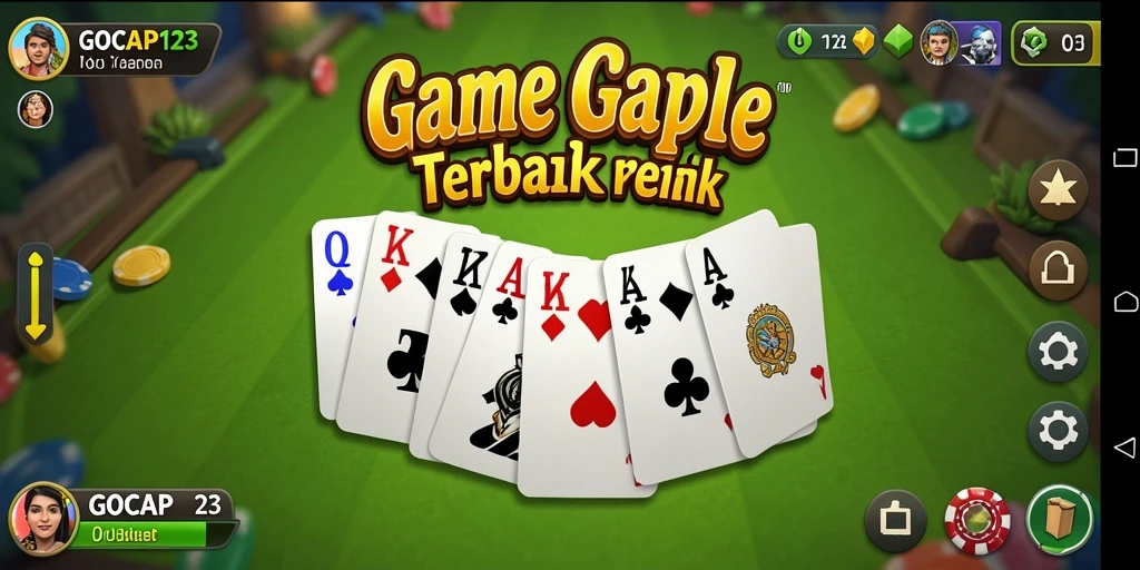 Tampilan gameplay seru dari GOCAP123 yang menampilkan permainan Gaple.