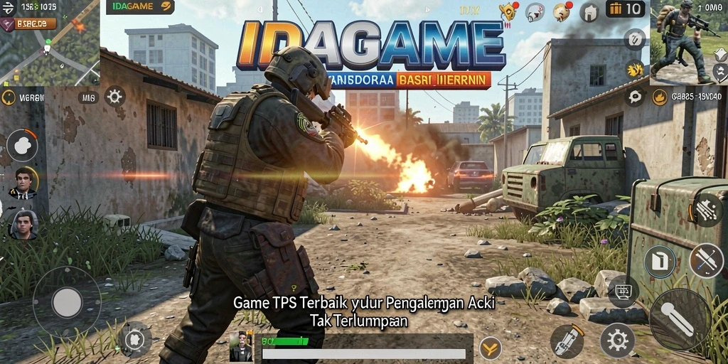 Tangkapan layar utama yang menunjukkan aksi mendebarkan dalam IDAGAME.