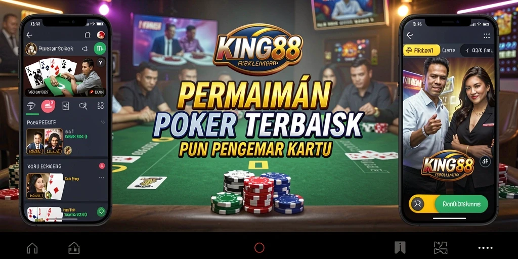Gameplay KING88 yang mendebarkan dengan kartu dan taruhan.