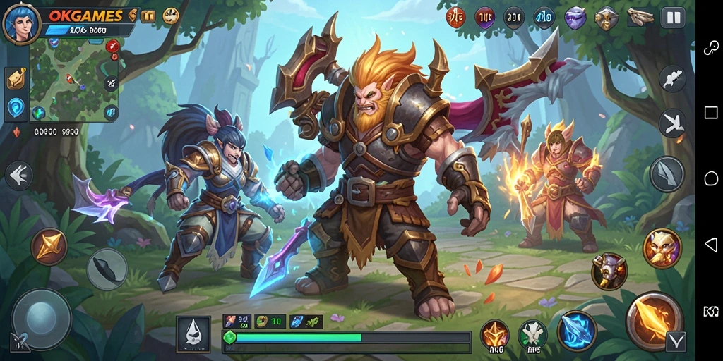 Tampilan gameplay seru di dunia ARPG OKGAMES.