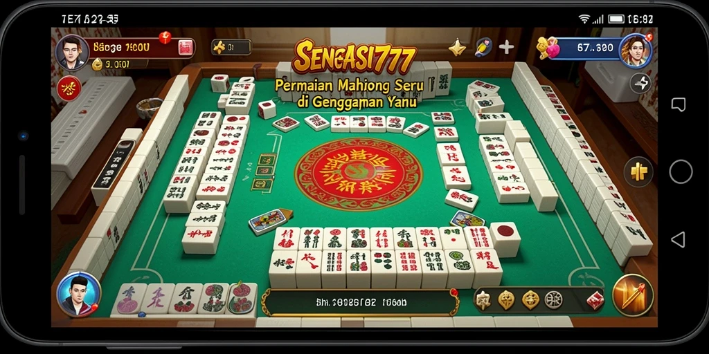 Tampilan menarik dari gameplay Mahjong yang mendebarkan.