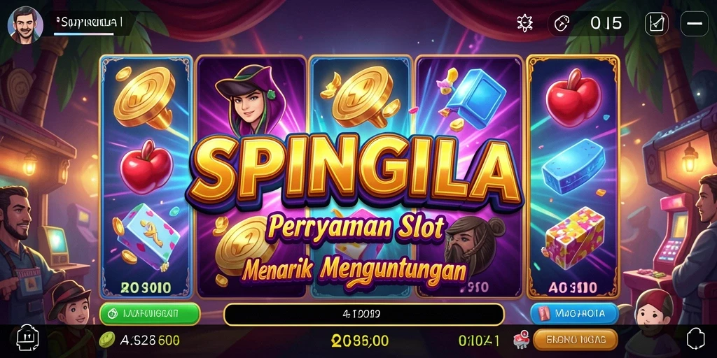 Screenshot gameplay SPINGILA menampilkan putaran slot yang seru.