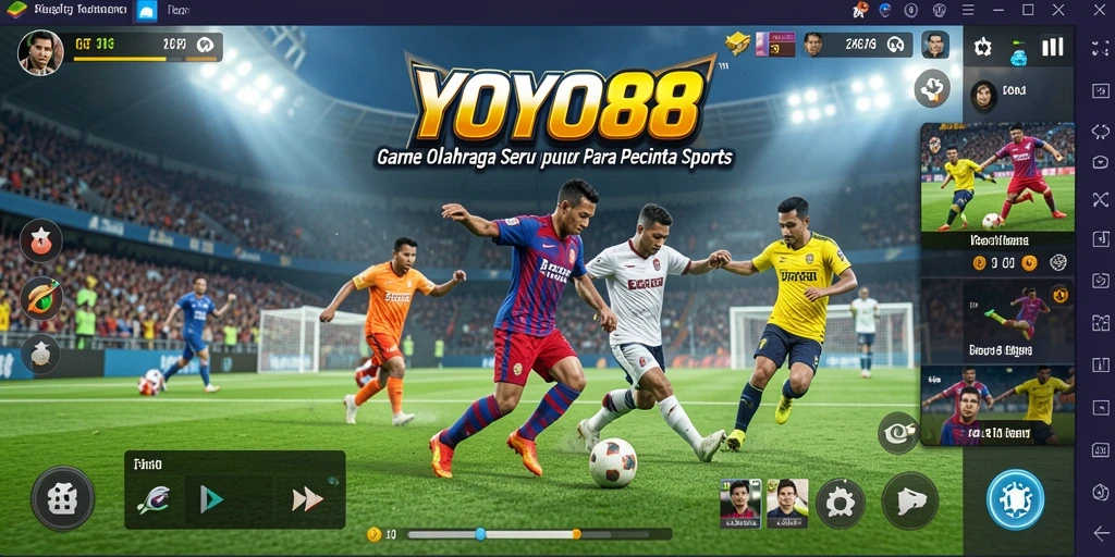 Tampilan gameplay seru dari YOYO88 yang menampilkan pertarungan olahraga.